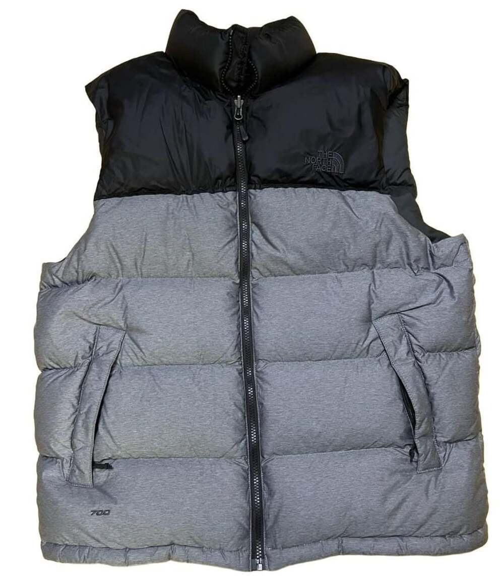 The North Face 700 Nuptse Puffer Vest Size L Grey Black